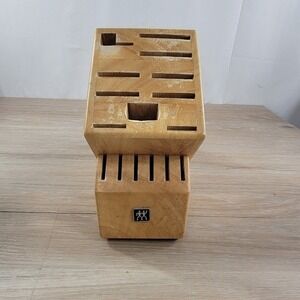 Zwilling J A Henckels Wooden Knife Block Holder 16 Slot Block Organizer
